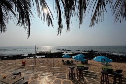 Evening shot of Yu Hotels with balcony lights and calm surroundings